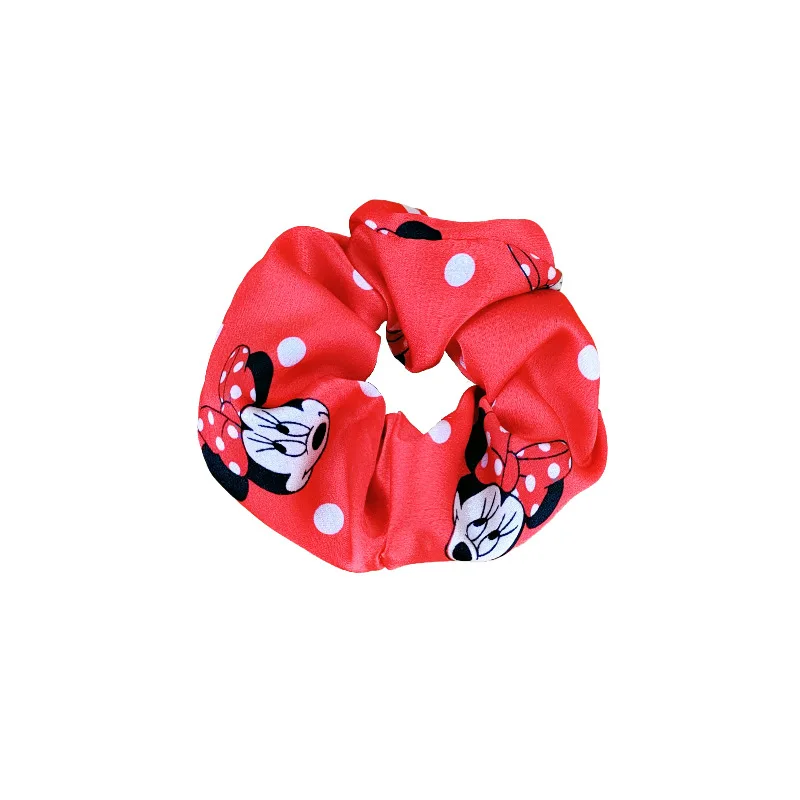 Disney Girl Mickey Minnie Mouse Large Intestine Hair Rope Rubber Band Hair Circle Lady Ribbon Hair Ring Accessories