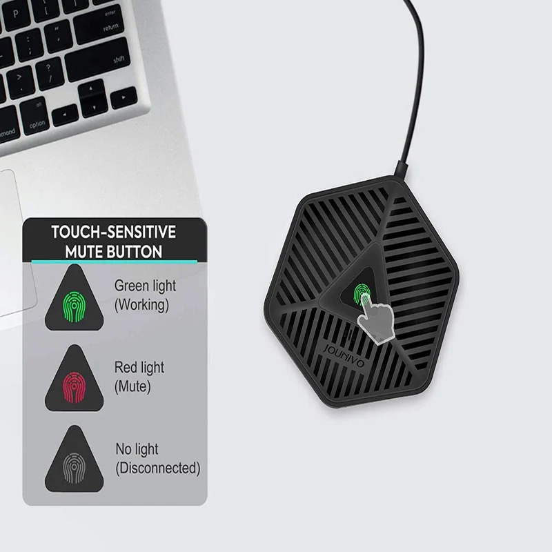 Microphone de conférence USB, micro omnidirectionnel, micro à condensateur, micro de bureau pour PC, ordinateur, enregistrement sur ordinateur portable