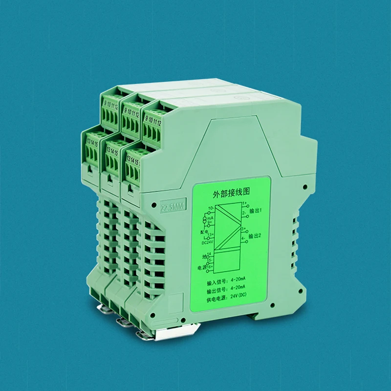 Din 4-20mA módulo aislador de señal analógica fuente de 24V CC distribuidor conversión transformador de transductor señal