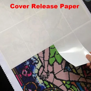 10/20/50pcs 팩 릴리스 종이 DIY 다이아몬드 페인팅 액세서리 도구 다이아몬드 아트 페인팅 커버 교체 먼지 스티커 판매