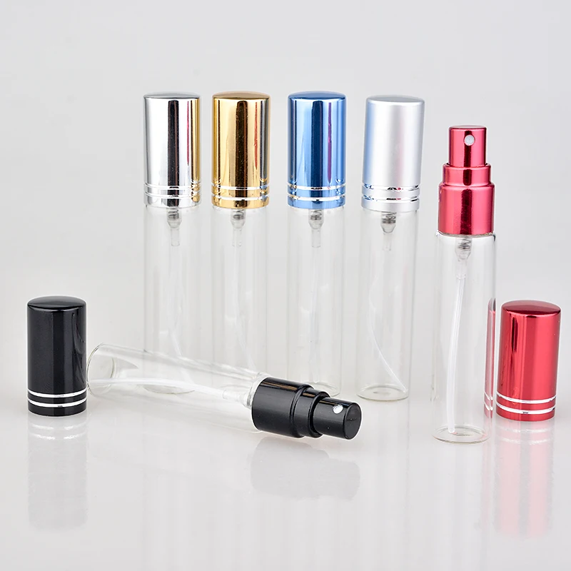 100pcs/Lot 10ml Portable Sample Refillable Perfume Bottle Empty Mini Spray Bottle Perfume Bottles Atomizer Container for Travel