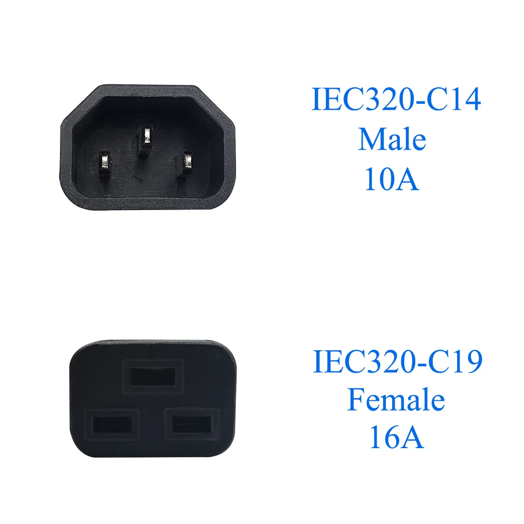 Jorindo-cabo de extensão de energia, c19, 16a, 1.8m/pés, iec320, c14 para c19, tomada para c14 e 10a