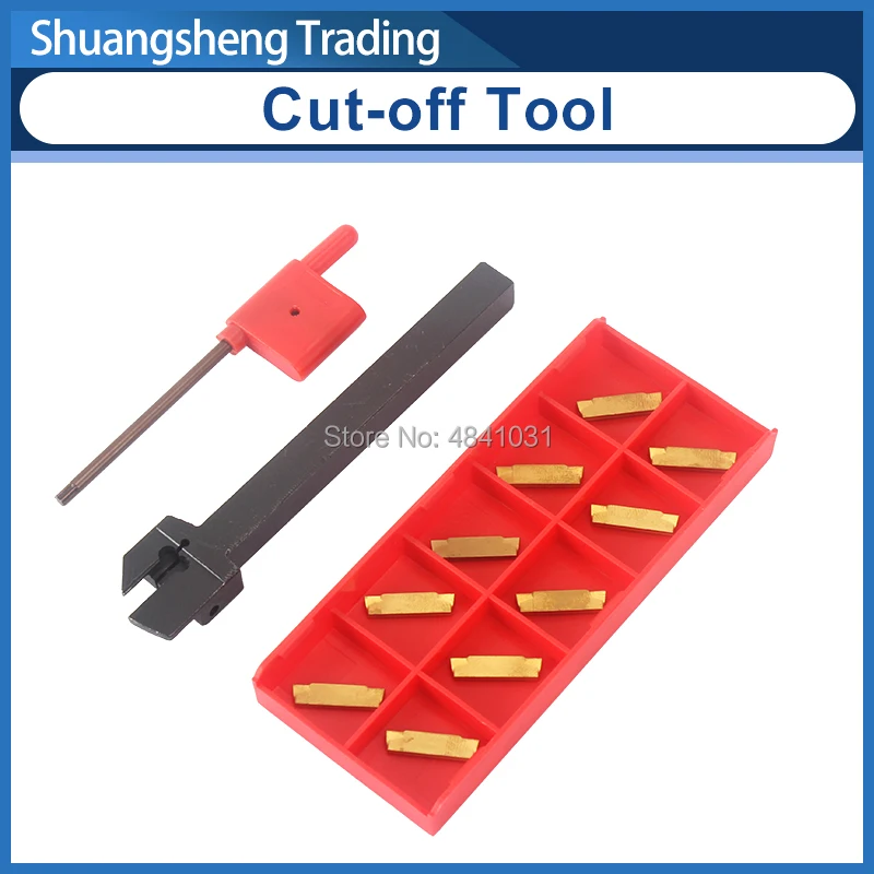 

8mm&10mm Parting Off Tool Holder with Parting Blade SIEG S/N: 00200P7-02 and Titanium plating cutting blade