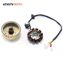 Motorcycle Engine Accessory 12-pole Coil Ignition Coil 23T Electrojet Flywheel For GY6 125cc 152QMI 1P52QMI Scooter Moped