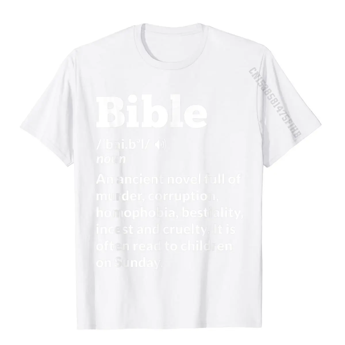 Funny Atheist Anti-Religion Atheism Bible T-Shirt Cosie Tshirts Tops & Tees For Men Special Cotton Casual T Shirts