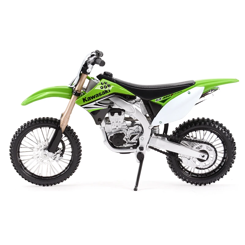 Maiisto Die Cast moto modelo brinquedos, Hobbies colecionáveis, verde, Kawasaki KX 450F, 1:12