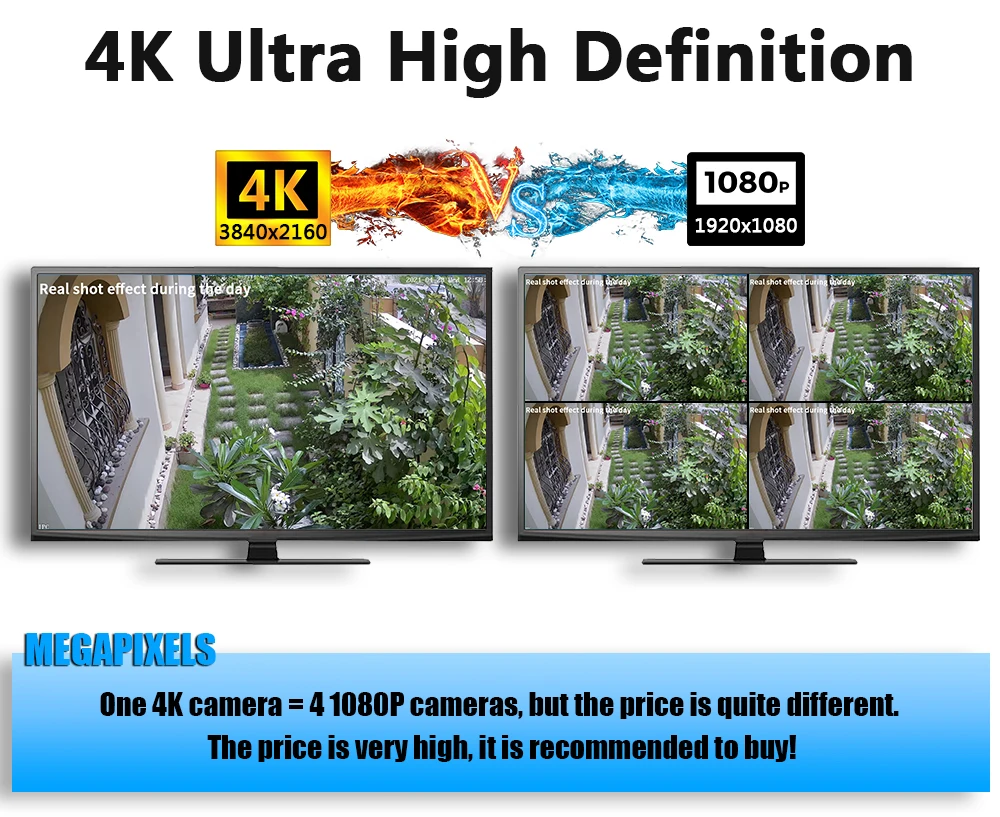 4K IP Camera Poe Cctv Set Video Surveillance Kit Camera Outdoor Home Security Camera System Home Outdoor