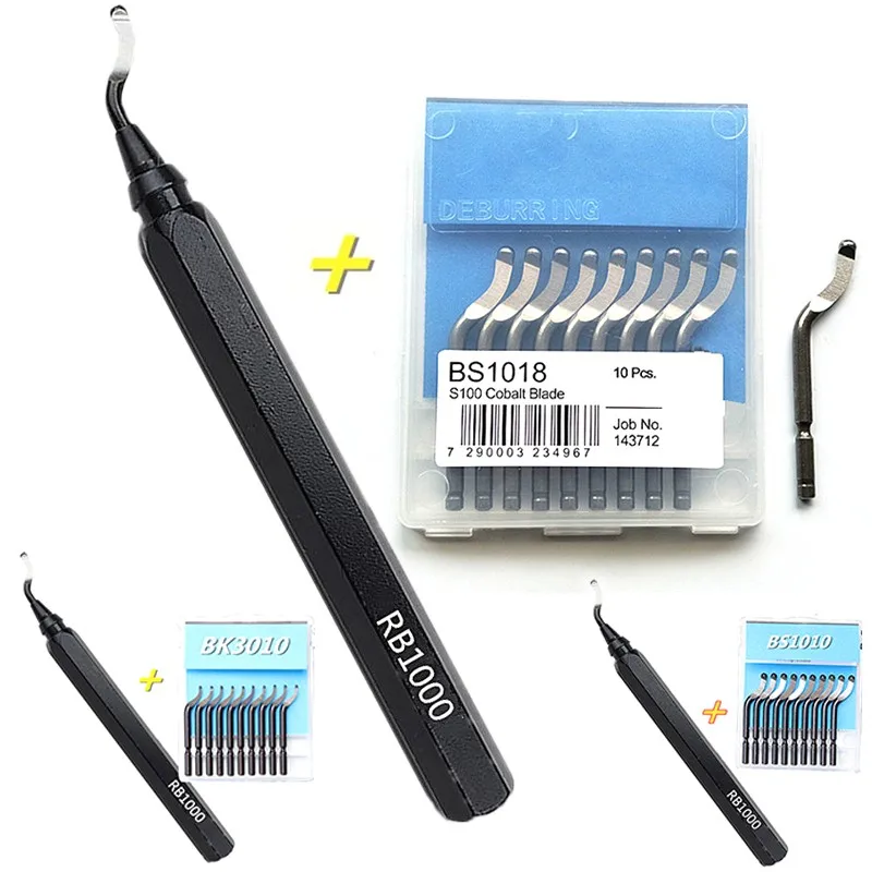 Punho de Metal Rebarbas Trimmer Faca Rb1000 Edger Raspador Hss Tubo Rápido Aperto Deburring Aparar Ferramenta Bs1010 Bs1018 Bk3010