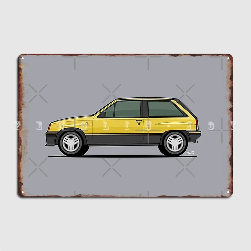 Vauxhall Nova Sr Single Illustration Poster Metal Plaque Wall Cave Party Create Mural Painting Tin Sign Posters