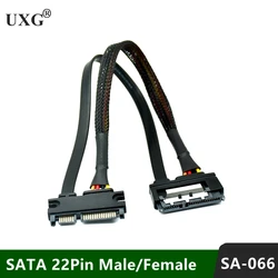 SATA 22 Pin Male To Female Sata Extension Cable SATA 3 III 6Gb/s 22 Pin Male to Female 7+15 Pin SATA Data HDD Power 30cm 50cm