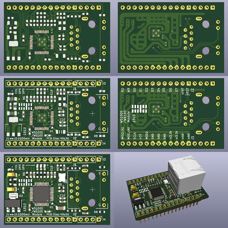 W5100S Mạng Module SPI/Cổng Song Song Tương Thích Với W5100