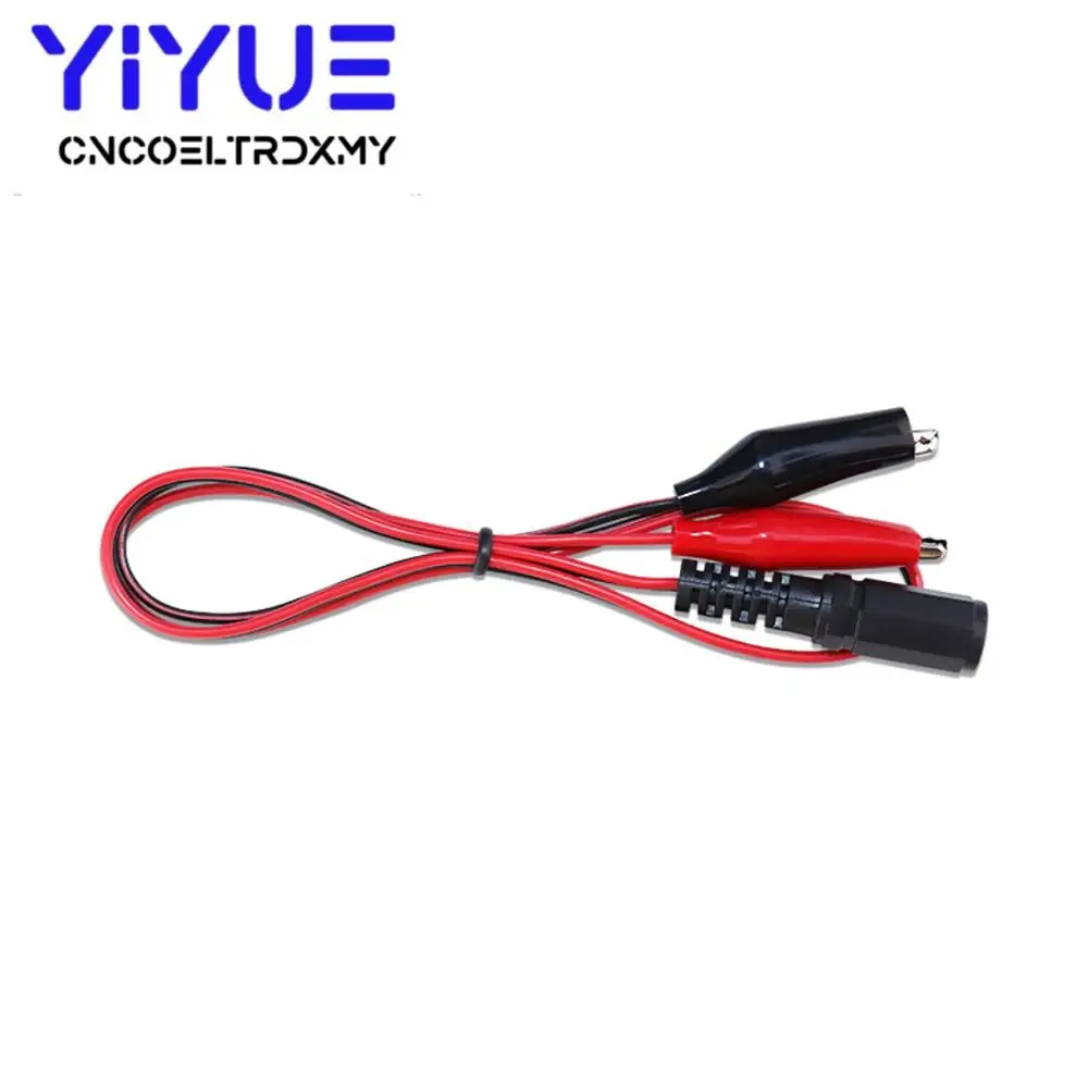 5.5MM 2.1MM  Alligator Clip DC Power male female test lead Cable 12V Power Wire To 2 Crocodile Connector To Male 50cm
