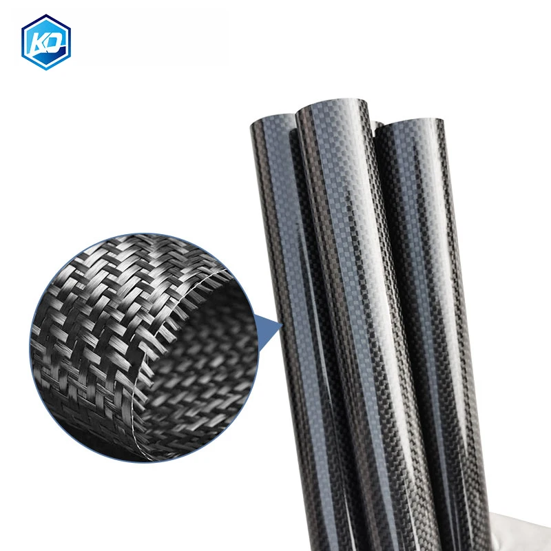 1PCS Length 1000mm  Twill Matte Glossy Carbon Fiber Tube Pipe High Composite Hardness Material 3K For Plant Protection Aircraft