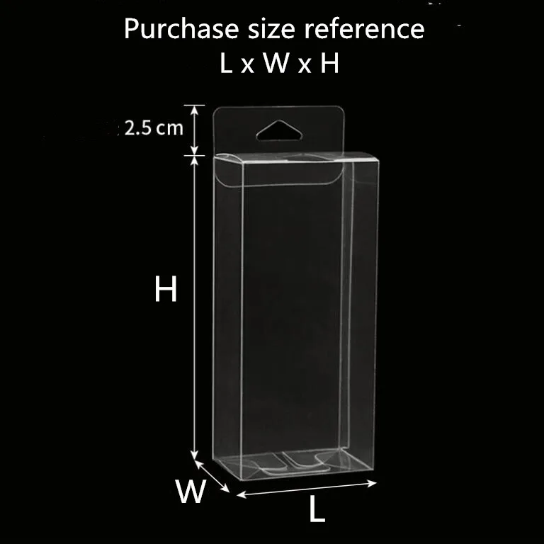 50pcs Hook Transparent PVC Phone Case Clear Plastic Boxes Storage Jewelry Gift Box Wedding Birthday Party For Gift Packing Box