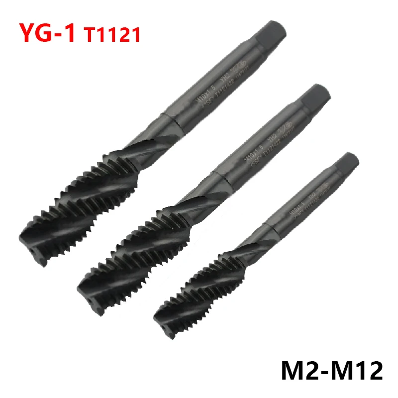 YG1 T1121 Blind Hole processing Tapping M2*0.4 M2.5*0.45 M3*0.5 M4 M5 M6 M8*1.25 M10 M12 High Hardness Toughness Die Screw Taps