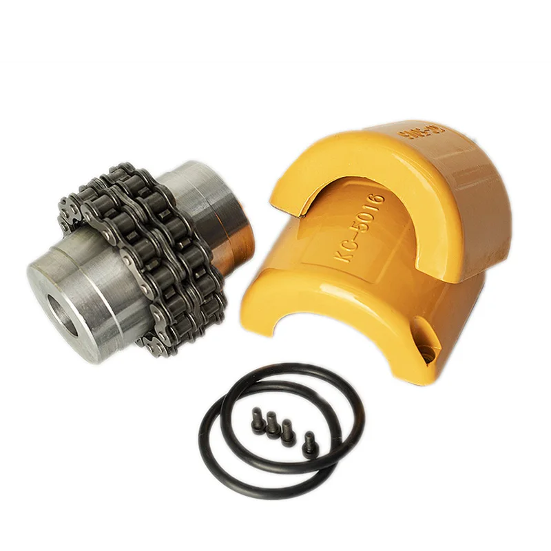 KC roller chain coupling,shaft couplings, mm,diameter,shaft coupler,keyway,bore,protective shell, cover, chain coupling