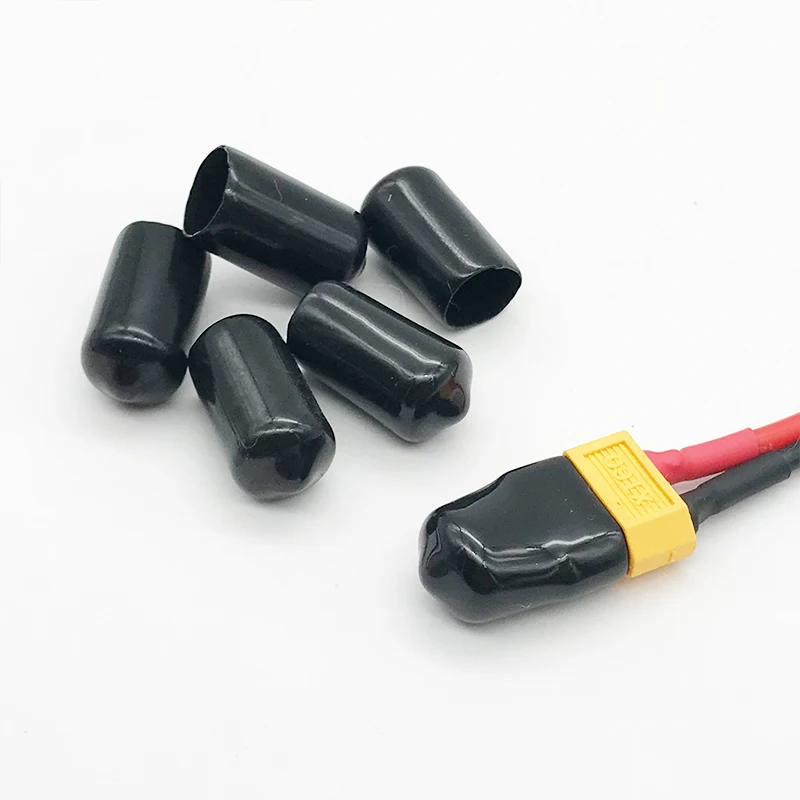 10PCS XT60 XT30 T-Plug Connector Rubber Terminal Insulated Protective Cover Caps Sparkproof Charged/Discharged for Lipo Battery