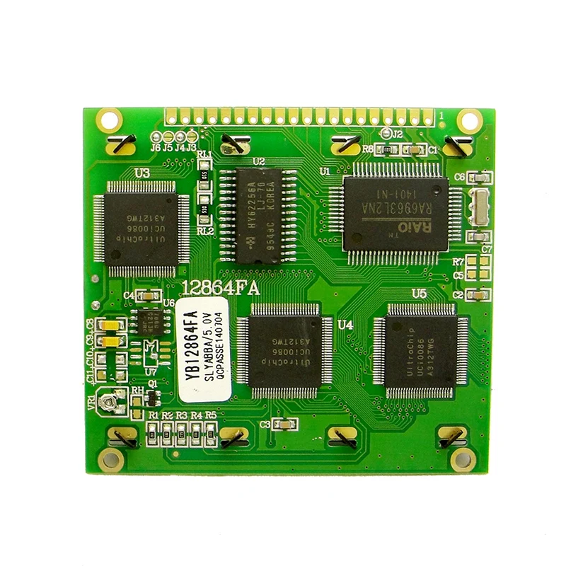 12864FA 128X64 Graphic LCD Module T6963C or RA6963 EQV Controller Yellow Green  Compatible With WG12864D LM12864T AG12864D