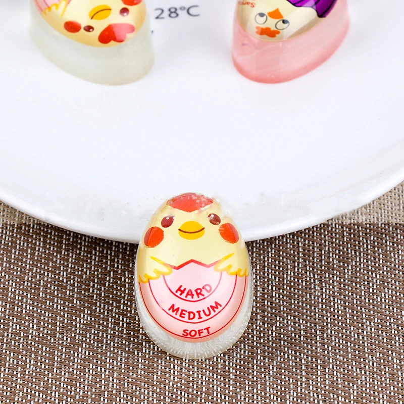 1pcs Egg Perfect Color Changing Timer Yummy Soft Hard Boiled Eggs Cooking Kitchen Eco-Friendly Resin Egg Timer Red timer tools