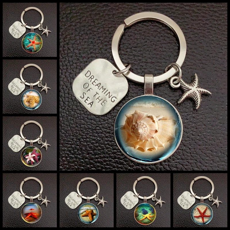 Цепочка-для-ключей-«Мечта-моря»-1-шт-брелок-с-подвеской-в-виде-морской-звезды-из-хрустального-стекла-кольцо-для-автомобильных-ключей-для-мужчин-и-женщин