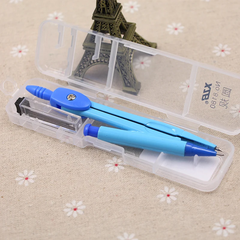 Simple metal compasses for students With spare pencil lead Math geometry circle drawing tool
