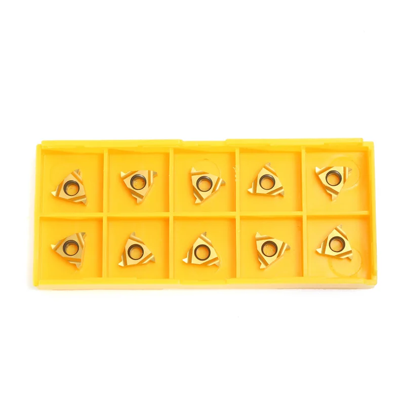 10Pcs/Set 1/4 Inch 11ER A60 Carbide Inserts for SIR/SNR Internal Threading CNC Blade