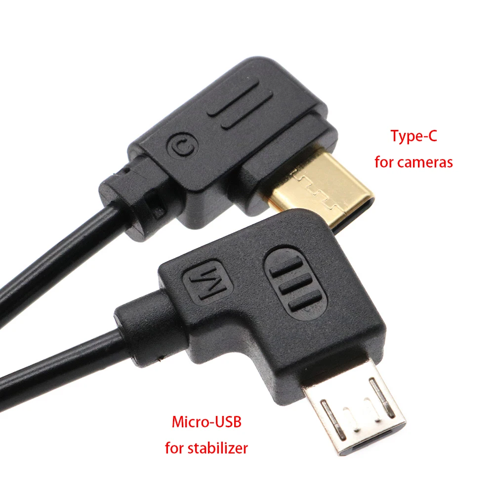 For Zhiyun Crane 2 / Weebill S stabilizer to Canon EOS R / RP or Nikon Z6 / Z7 etc. 35cm Control Cable Type-C to Micro USB(2.0)