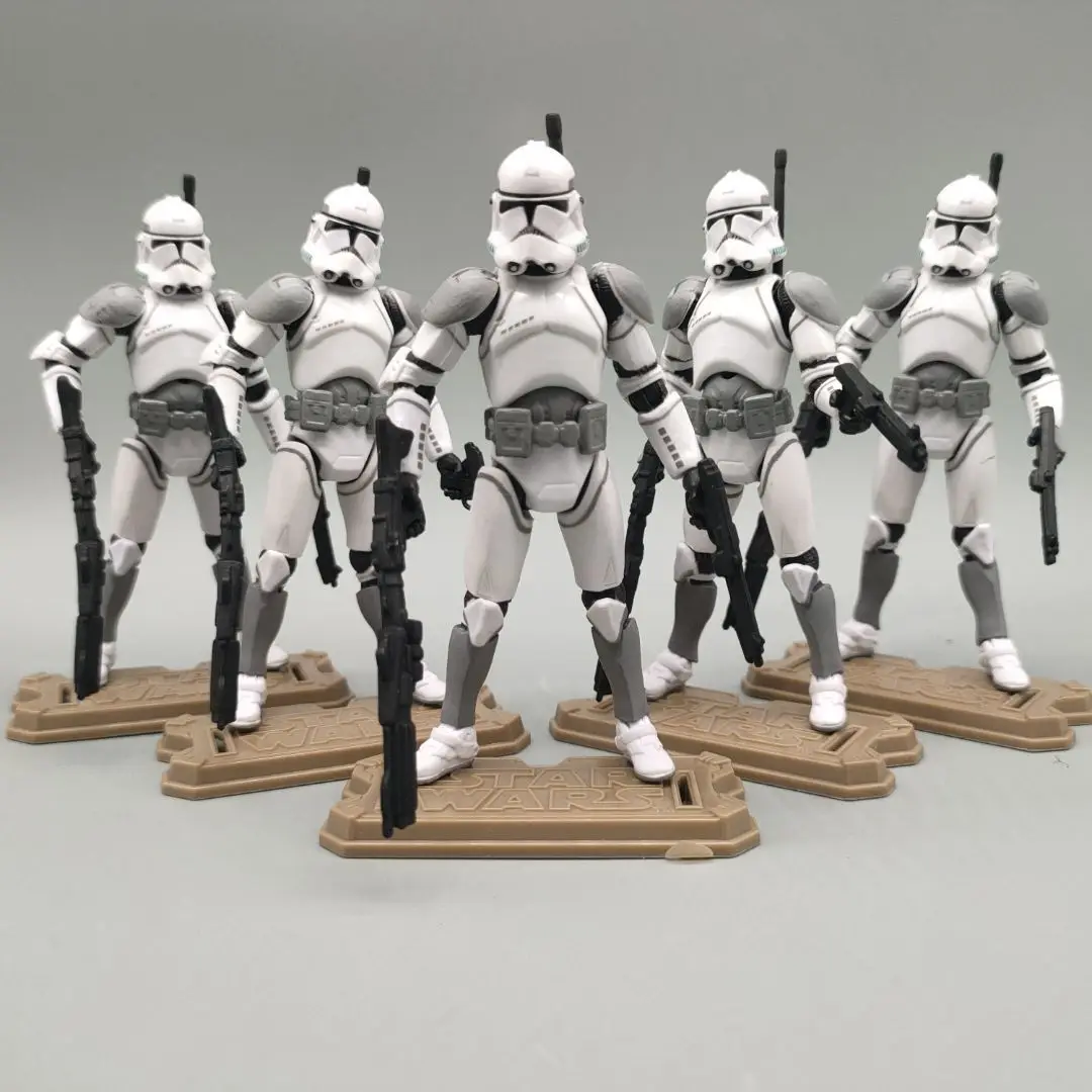 Lot of 5 Star Wars Republic Attack on Coruscant 51th Grey Clone Trooper 3.75