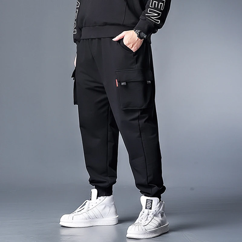 7XL Plus Size Pant Men Joggers Sweatpants Baggy Cargo Pants Streetwear Trousers Elastic Waist Male Loose Plus Size HX608