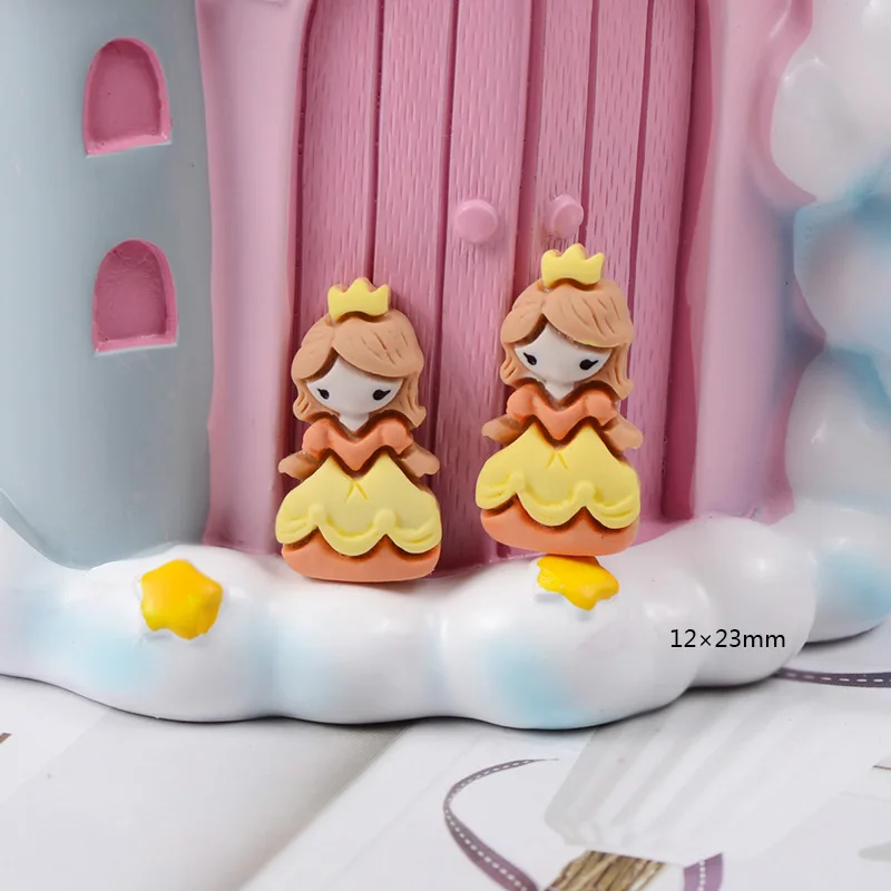 Resin Cartoon Princess Diy Material Slime Filler Accessories Clay Charms Playdough Tools Learning Toys for Children Unisex Model