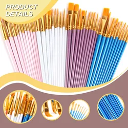 10 Pc Paint Brushes Watercolor Brush Set Art Glass Paintbrushes Black Handle Watercolor Acrylic Oil Brush Painting Art Supplies