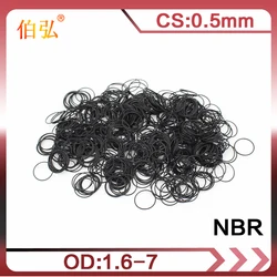 30PCS/lot Rubber Black NBR CS 0.5mm Thickness OD1.8/2.5/2.8/3/3.5/4/4.5/5/7mm Watch ORing Gasket Waterproof Nitrile Rubber Oring