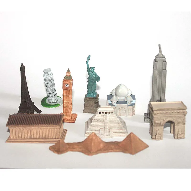 

Миниатюрный средневековый Римский замок, старинная архитектура, египетская пирамида, здание империи, Эйфелева башня, декоративная фигурка, модель игрушки