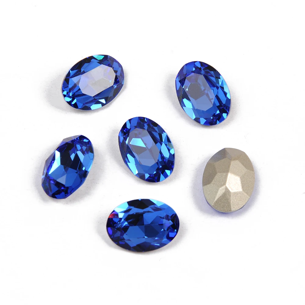 YANRUO 4120 Oval Ornamente Strass Glas Edelsteine DIY Nähen Kristalle Fancy Stones Pointback Genäht Strass Helle Für Kleidung – Detail 4