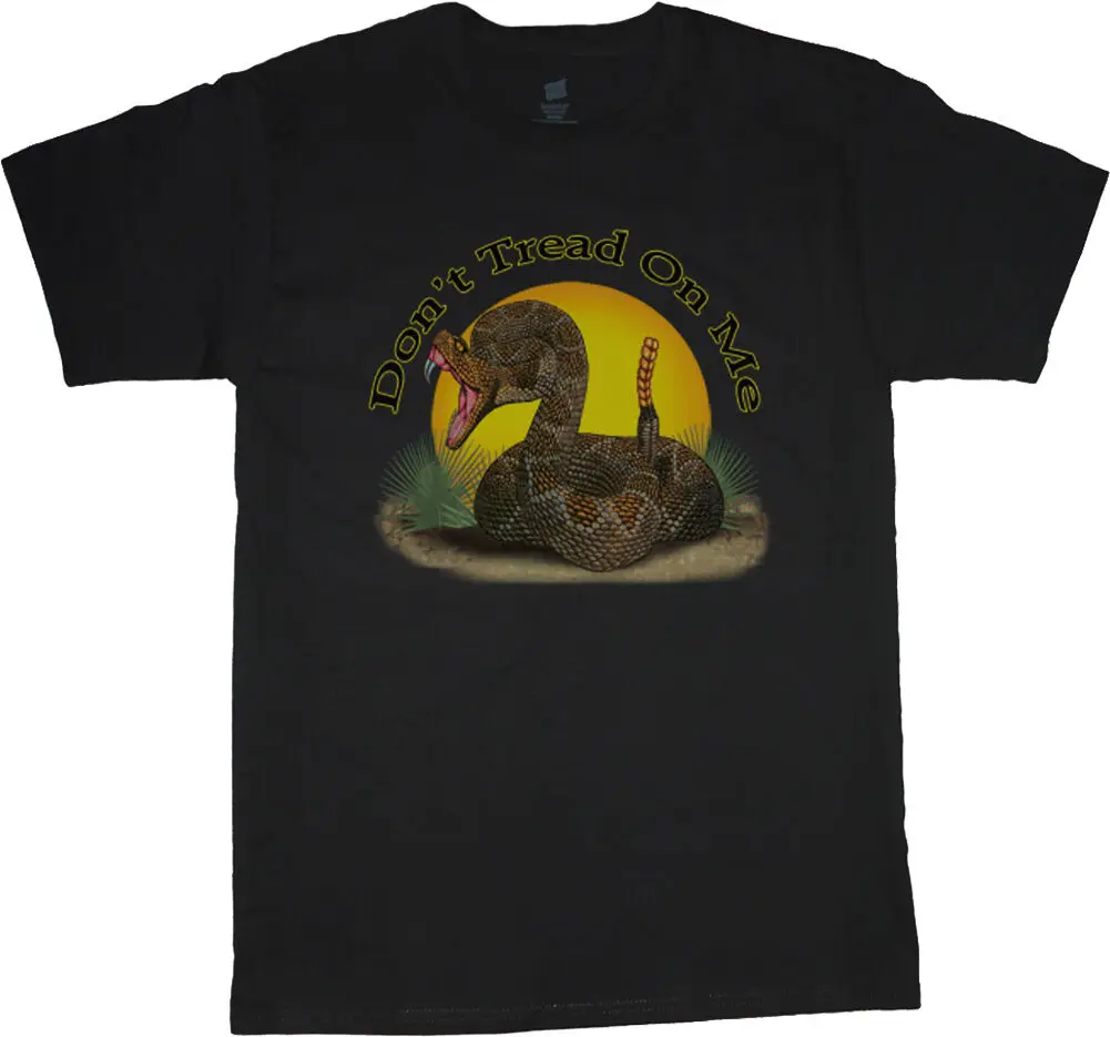 

Don't Tread on Me. Unique Rattlesnake American Patriot T-Shirt. Summer Cotton Short Sleeve O-Neck Mens T Shirt New S-3XL