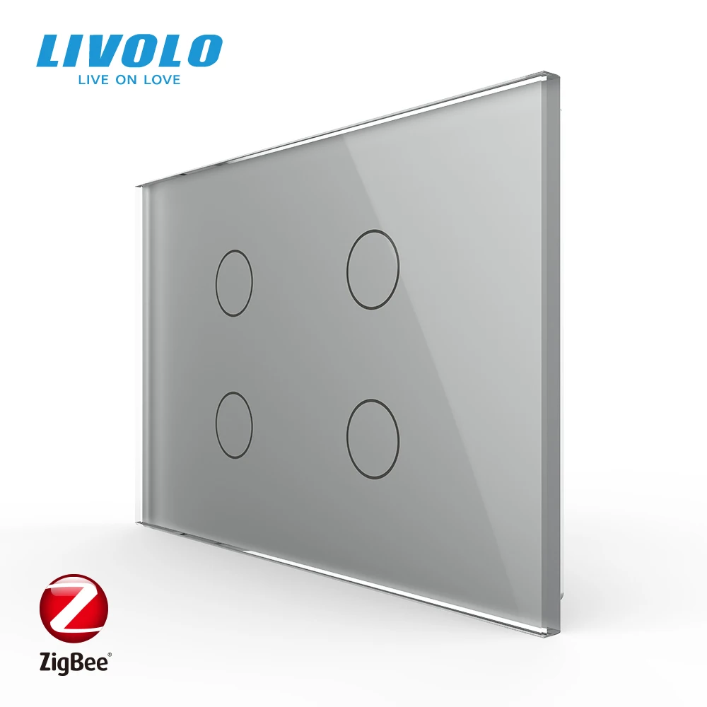 Imagem -05 - Livolo Padrão dos Eua Inteligente Wifi Zigbee Parede Toque Interruptor de Luz Controle App sem Fio Casa do Google Alexa Dispositivos de Voz Vl-c904z11