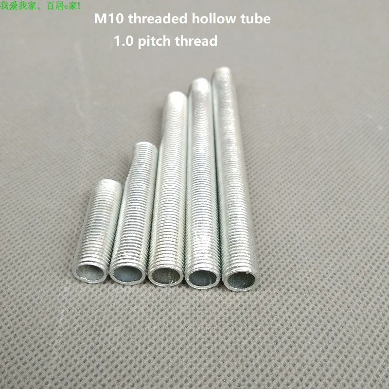 10 Chiếc M10 * 1 Răng Ống 10-300Mm Full Răng Ống Tiêu Chuẩn M10 Ốc Vít Và Các Loại Hạt thường Được Sử Dụng Ống Adapter DIY Phụ Kiện Dụng Cụ