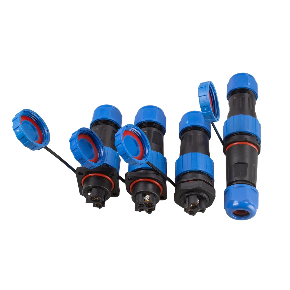 Solder-free Waterproof connector Screw connection IP68 TY20 Docking-2/3/4/5/6/7 pin cable connectors set Male/Female Plug&socket