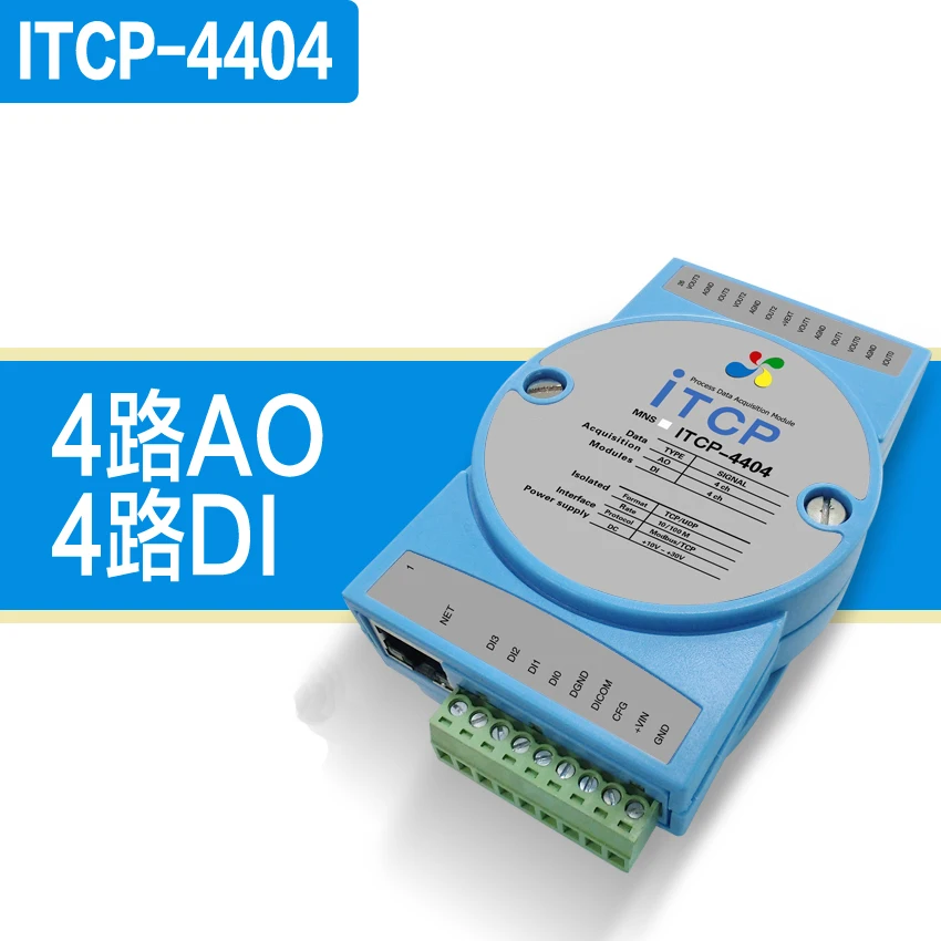 

Параметры Modbus-TCP модуль сбора данных 4AO 4DI, ток и напряжение, аналоговый выход Ethernet до 4-20 мА