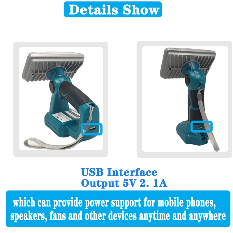 USBポート付きmakitaリチウムイオンバッテリー,軽量,ツールの交換,屋内および屋外用,14.4v-20v,18w