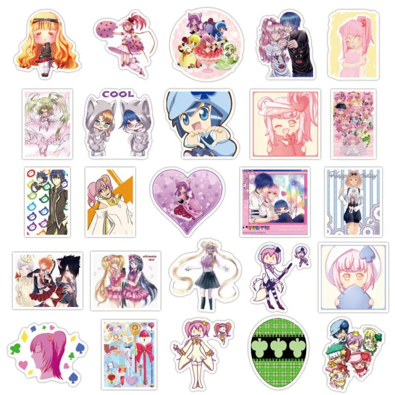 10/30/50pcs   Shugo Chara  Graffiti Waterproof Skateboard Travel Suitcase Pencil  Cases   Phone Laptop Luggage Stickers Cute