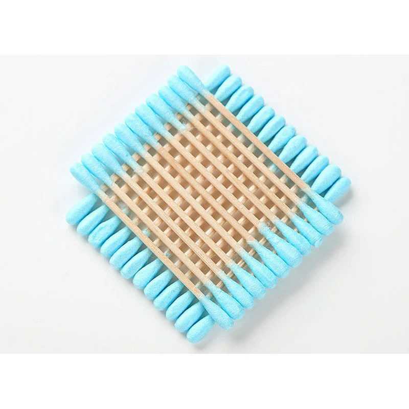 100/200pcs Pack Double Head Cotton Swab Women Makeup Cotton Buds Tip Medical Wood Sticks Nose Ears Cleaning Health Care Tools