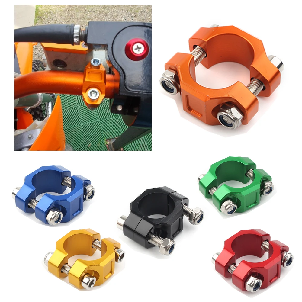 Origange CNC Universal Rotating Bar Clamp for Brake Clutch Perch 22mm 7/8 Handlebar Motorcycle with 22mm handlebar