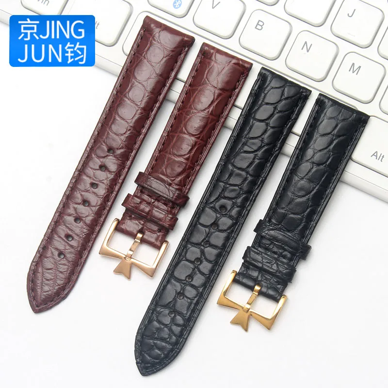 18mm 19mm 20mm 21mm 22mm Crocodile skin watchband Replacement for Vacheron -Constantin Patrimony VC Black  Brown Alligator strap