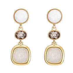 Statement Without Piercing Clip on Earrings 2020 Long Geometric Ear Clips for Women Luxury Wedding Rhinestone Gold Color Earring