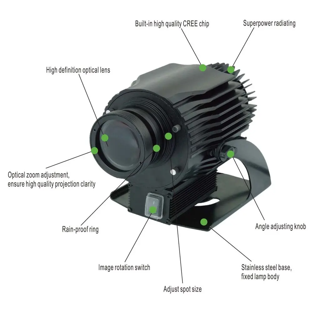 جهاز عرض بشعار Gobo - ضوء عرض - 40 وات - حركة قابلة للتغيير