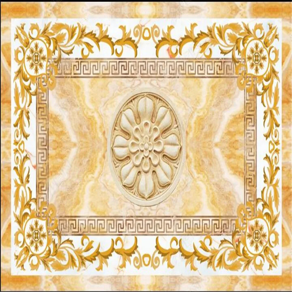 Milofi European pattern jade ceiling fresco background large wallpaper
