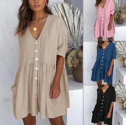 Summer Short Sleeve Casual Loose Dress Maternity Clothes for Pregnant Women Vestidos Gravidas Lady Dress Pregnancy Dresses