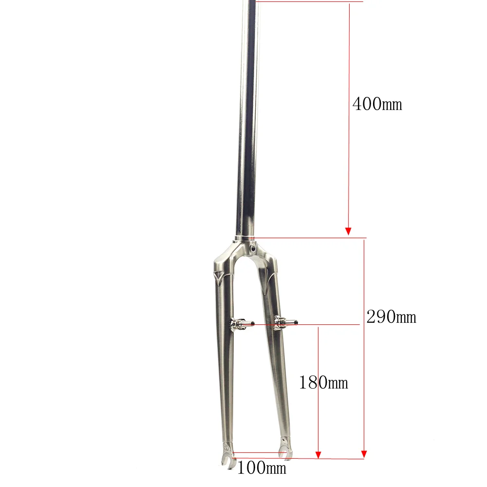 SILVEROCK 20 Inch Chrome Steel Rigid Fork 1pc 25.4mm V Caliper Brake for Minivelo Folding Bike Recumbent Bike Fork