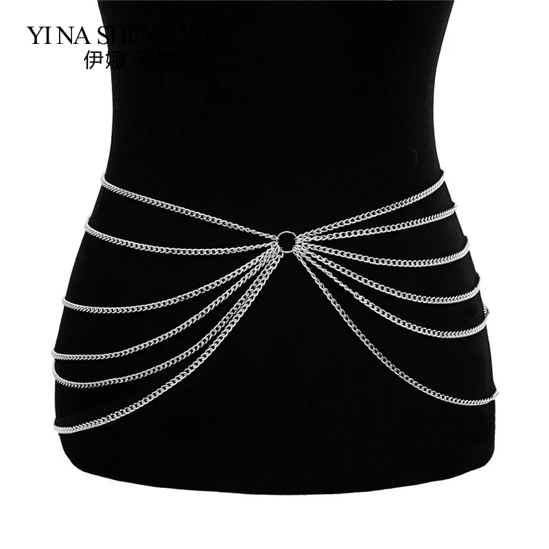 Bohemia Vintage MultiLayer Tassel Fashion Waist Chain Sexy Belly Dance Luxury Dress Body Chain Women Tassel Waist Chain Jewelry